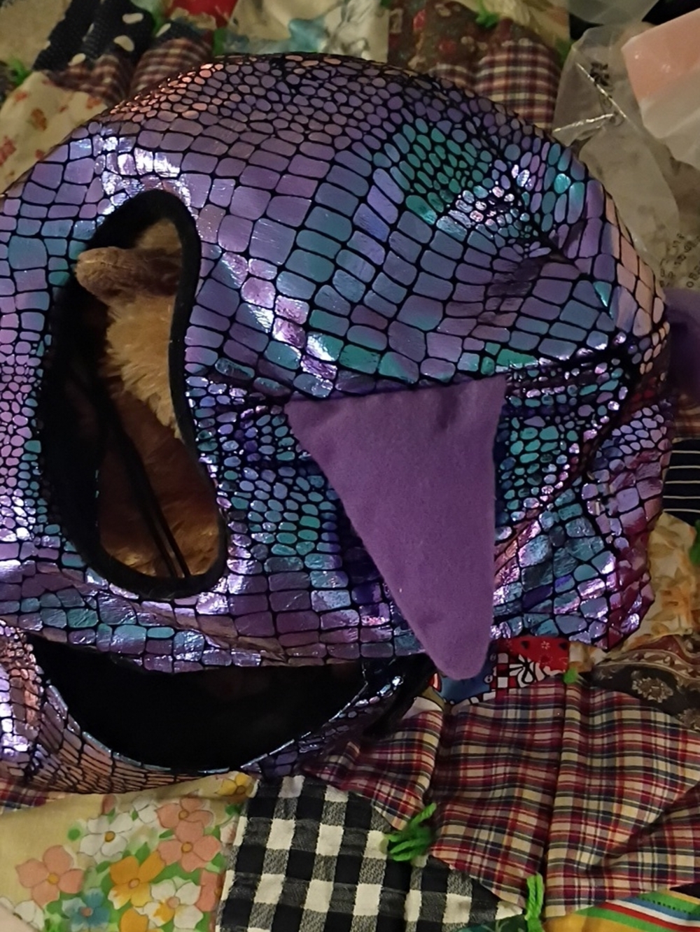 Purple Iridescent Reptile Halloween Pet Costume